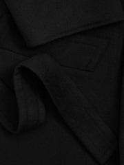 Reiss Black Bridget Wool-Blend Blindseam Coat - Image 6 of 6