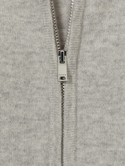 Reiss Splint Wool-Cashmere Zip-Through širok visoki ovratnik; s širokim visokim ovratnikom pletena jopa - Slika 5 iz 5