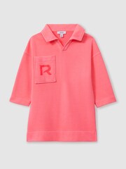 Reiss Bright Pink Natasha 13-14 yrs Open-Collar Jumper Dress - Image 1 of 5