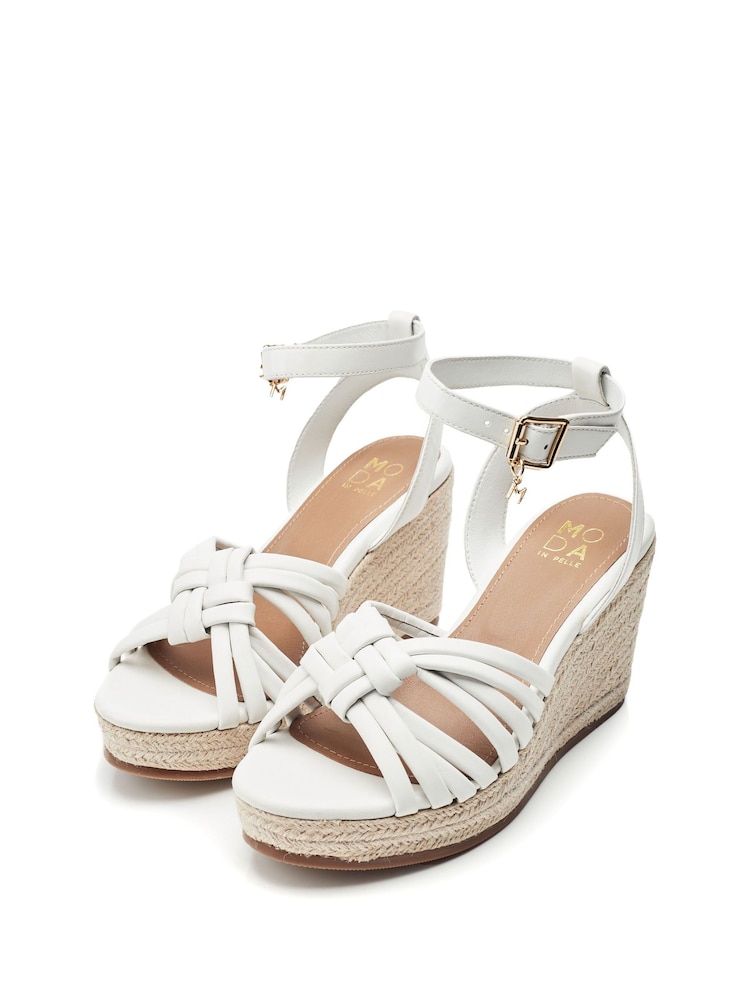 Moda In Pelle Rhina Tubular Strap Jute Wedges - Image 2 of 4