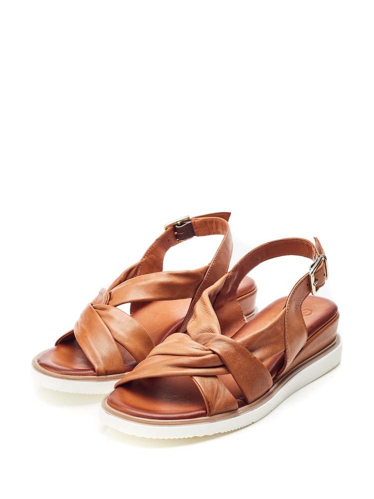 Moda In Pelle Fradel Twist Vamp Wedge Sandals - Image 2 of 4