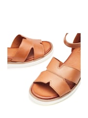 Moda in Pelle Emika Ankle Strap Brown Wedge Sandals - Image 3 of 4