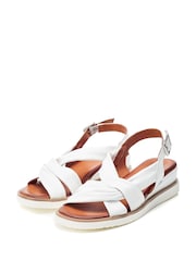 Moda In Pelle Fradel Twist Vamp Wedge Sandals - Image 2 of 4