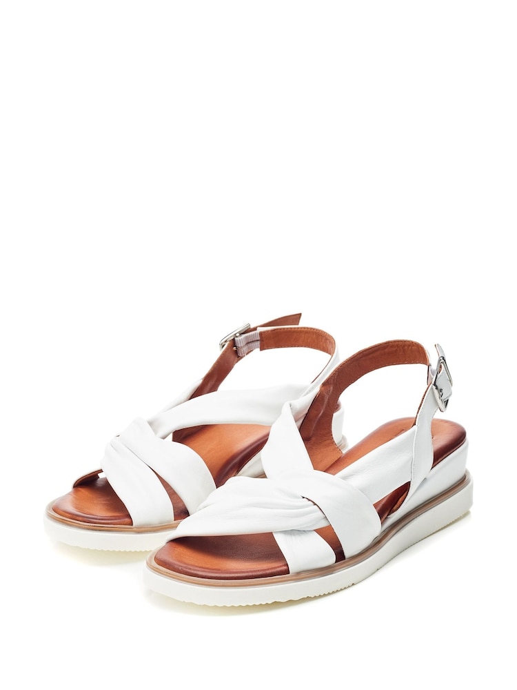 Moda In Pelle Fradel Twist Vamp Wedge Sandals - Image 2 of 4