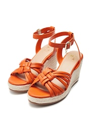 Moda In Pelle Rhina Tubular Strap Jute Wedges - Image 2 of 4