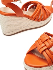 Moda In Pelle Rhina Tubular Strap Jute Wedges - Image 4 of 4