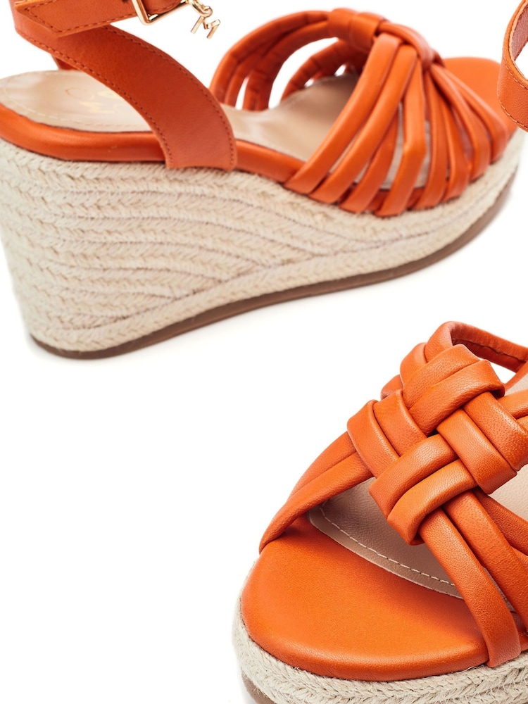 Moda In Pelle Rhina Tubular Strap Jute Wedges - Image 4 of 4