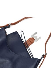 Moda in Pelle Blue Kaffe Shoulder Slouch Bag - Image 4 of 4