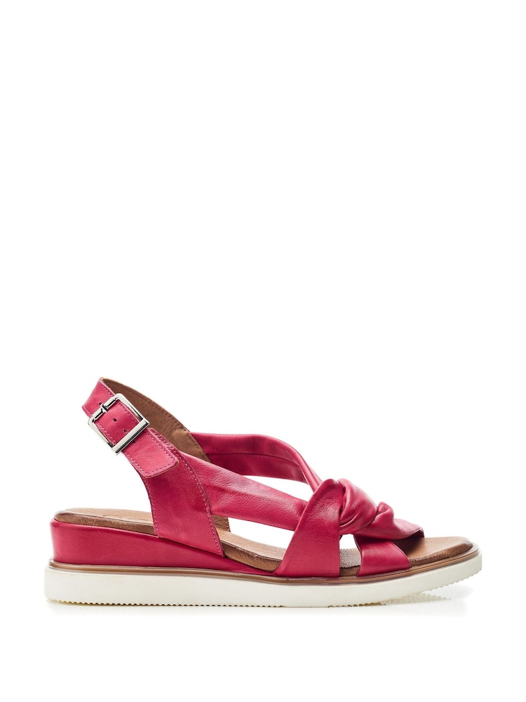 Moda In Pelle Fradel Twist Vamp Wedge Sandals - Image 1 of 4