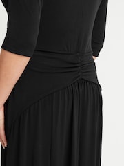 Scarlett & Jo Black Cowl Neck Bustle Back Maxi Gown - Image 5 of 5