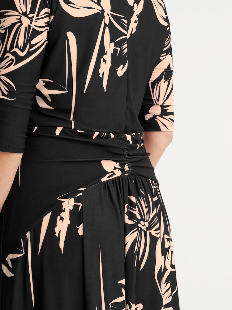 Scarlett & Jo Natural Cowl Neck Bustle Back Maxi Gown - Image 4 of 4