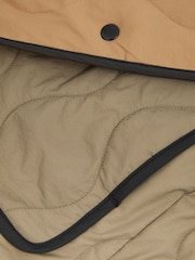 Reiss Khaki/Neutral Ollie Reversible Quilt Coat - Image 8 of 8
