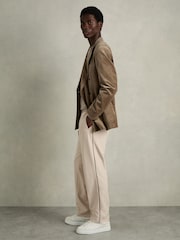 Reiss White Alvar Panelled Leather Trainers - Image 2 of 6