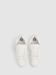Reiss White Alvar Panelled Leather Trainers - Image 4 of 6