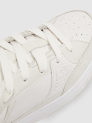 Reiss White Alvar Panelled Leather Trainers - Image 6 of 6