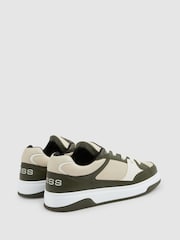 Reiss Green Alvar Panelled Leather Trainers - Image 4 of 5