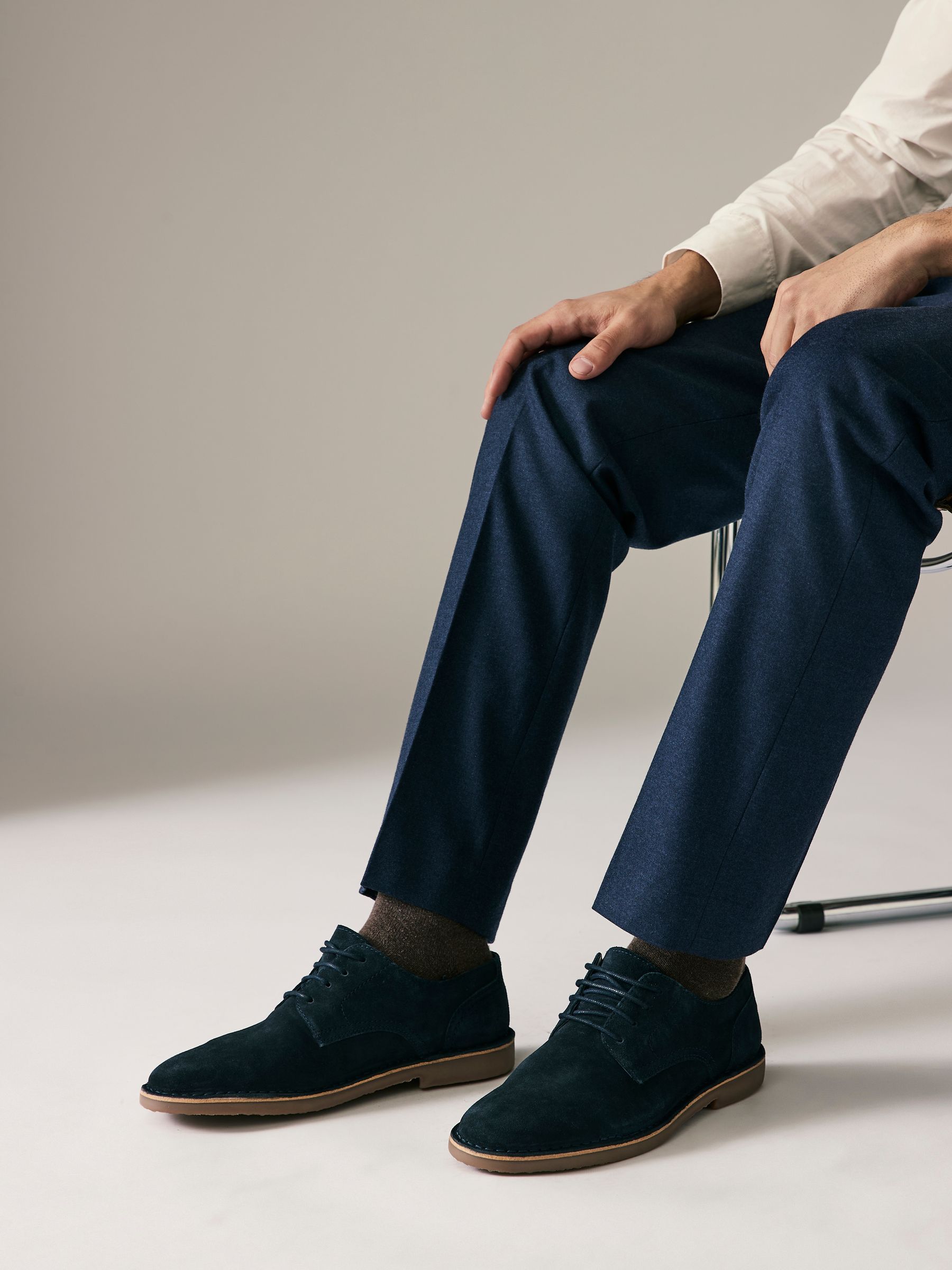 Buy Navy Blue Suede Desert Shoes from Next Romania