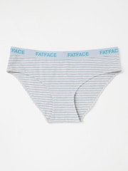 FatFace Grey Striped Knickers - Image 1 of 2