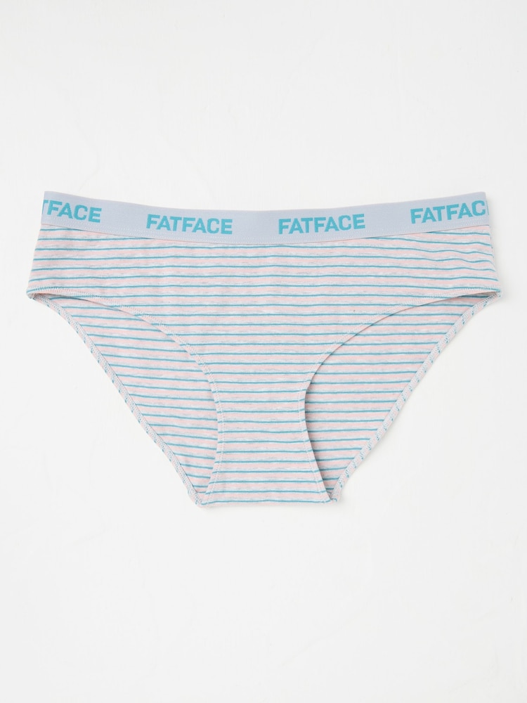 FatFace Grey Striped Knickers - Image 1 of 2