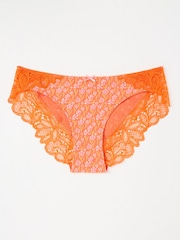 FatFace Orange Floral Cheeky Knickers - Image 1 of 2