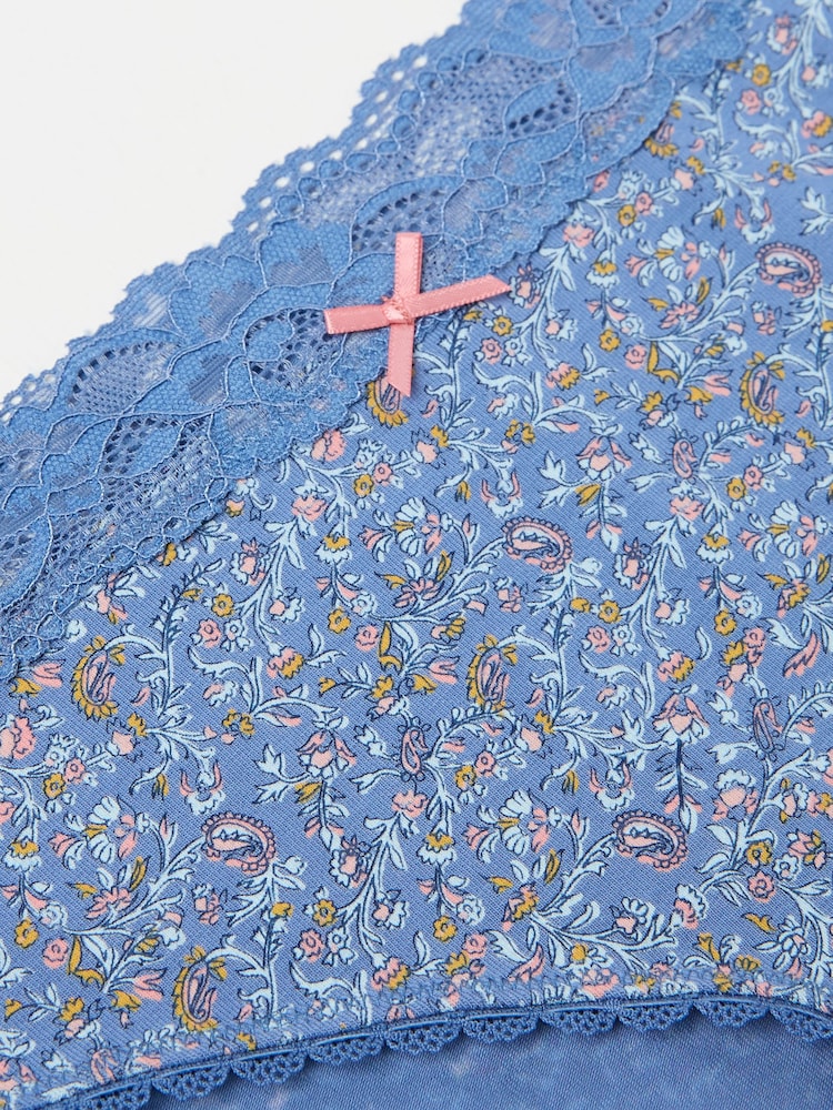 FatFace Blue Vine Floral Mini Knickers - Image 2 of 2