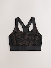 French Connection Brown Abstract High Impact Bra - Image 5 of 7