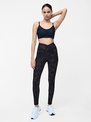 French Connection Black Low Impact Ruched Front Sports Bra - Image 5 of 6