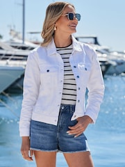 Sosandar Relaxed Fit Denim 100% algodão Jacket - Imagem 2 de 5