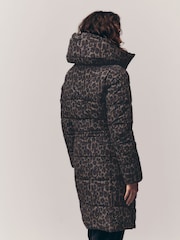 Animal Shower Resistant Padded Puffer Hooded Mid Length Coat - Image 2 of 8