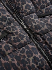 Animal Shower Resistant Padded Puffer Hooded Mid Length Coat - Image 8 of 8