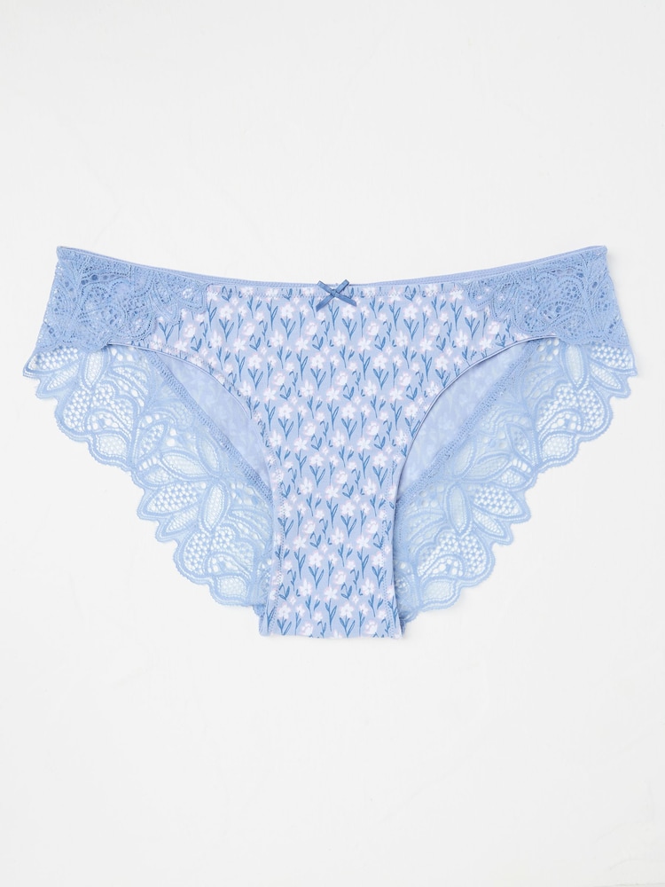 FatFace Light Blue Floral Cheeky Knickers - Image 1 of 2