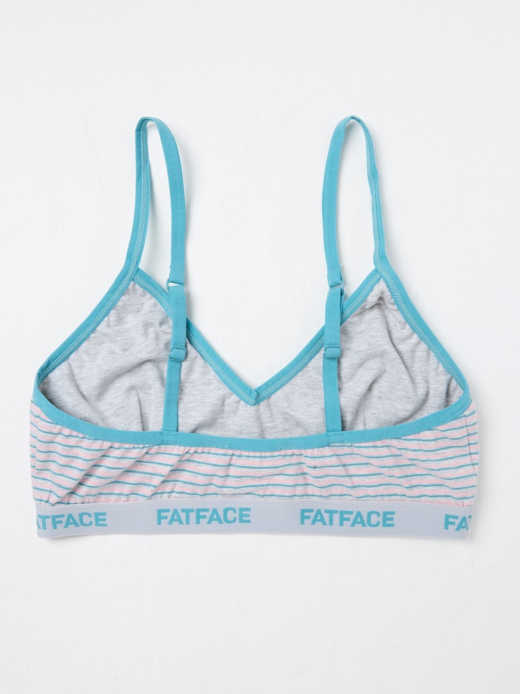 FatFace Grey Striped Bralette - Image 2 of 2
