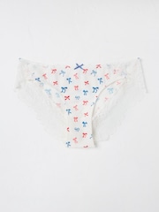 FatFace White Bow Cheeky Knickers - Image 1 of 2