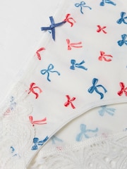FatFace White Bow Cheeky Knickers - Image 2 of 2