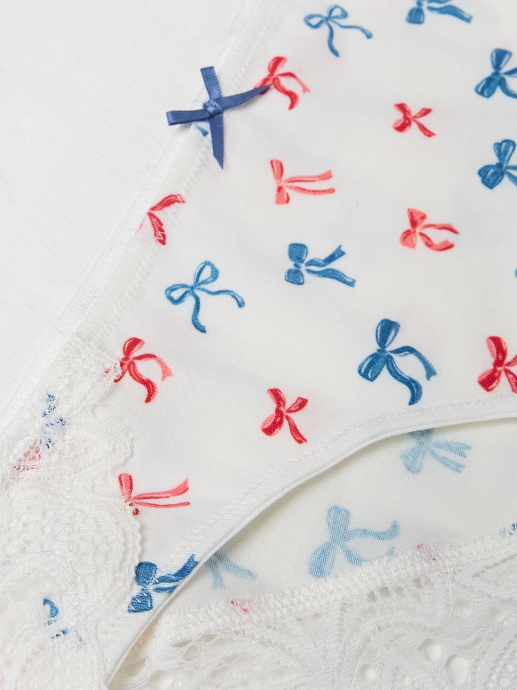 FatFace White Bow Cheeky Knickers - Image 2 of 2