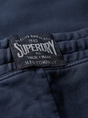 Superdry Blue Athletic Essentials Vintage Wide Cargo 100% Cotton Joggers - Image 4 of 8