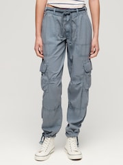 Azul - Superdry Lightweight Beach Cargo Trousers - Imagen 1 de 3