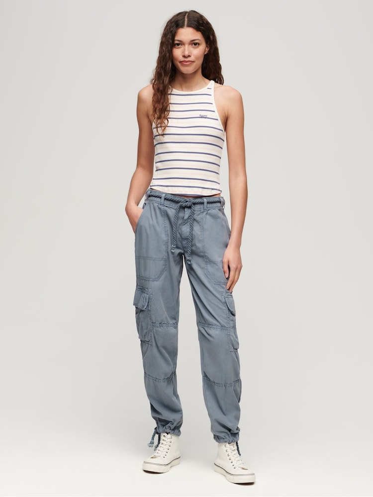 Azul - Superdry Lightweight Beach Cargo Trousers - Imagen 3 de 3