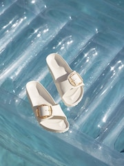 Birkenstock Cream Arizona Big Buckle EVA Sandals - Image 1 of 2