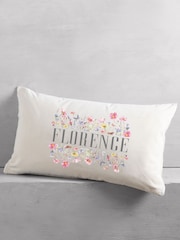 Personalised Flower Oblong  Cushion by Loveabode - Image 1 of 4