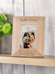 Personalised Engraved Oak Photo Frame by Loveabode - Image 2 of 4