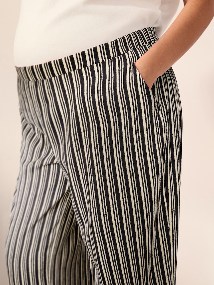 Schwarz/Weiß - Hose mit weitem Bein (Umstandsmode) - Image 4 of 8