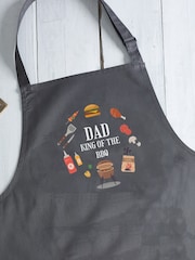 Loveabode Grey Personalised Coloured BBQ Apron - Image 2 of 4