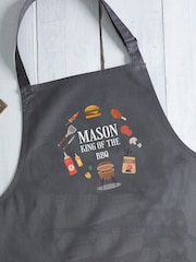 Loveabode Grey Personalised Coloured BBQ Apron - Image 4 of 4