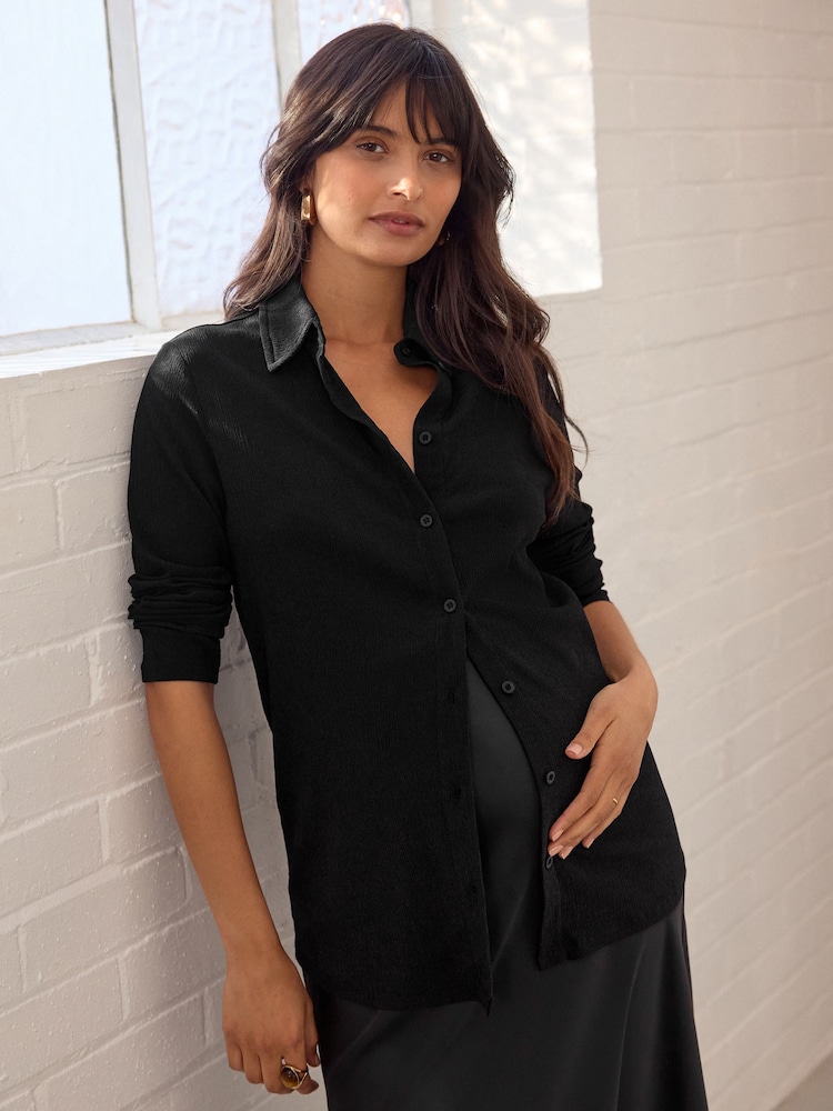 Noir - Chemise de maternité imprimée - Image 1 of 9