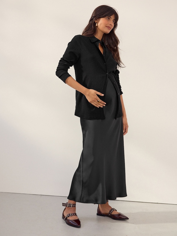 Noir - Chemise de maternité imprimée - Image 3 of 9