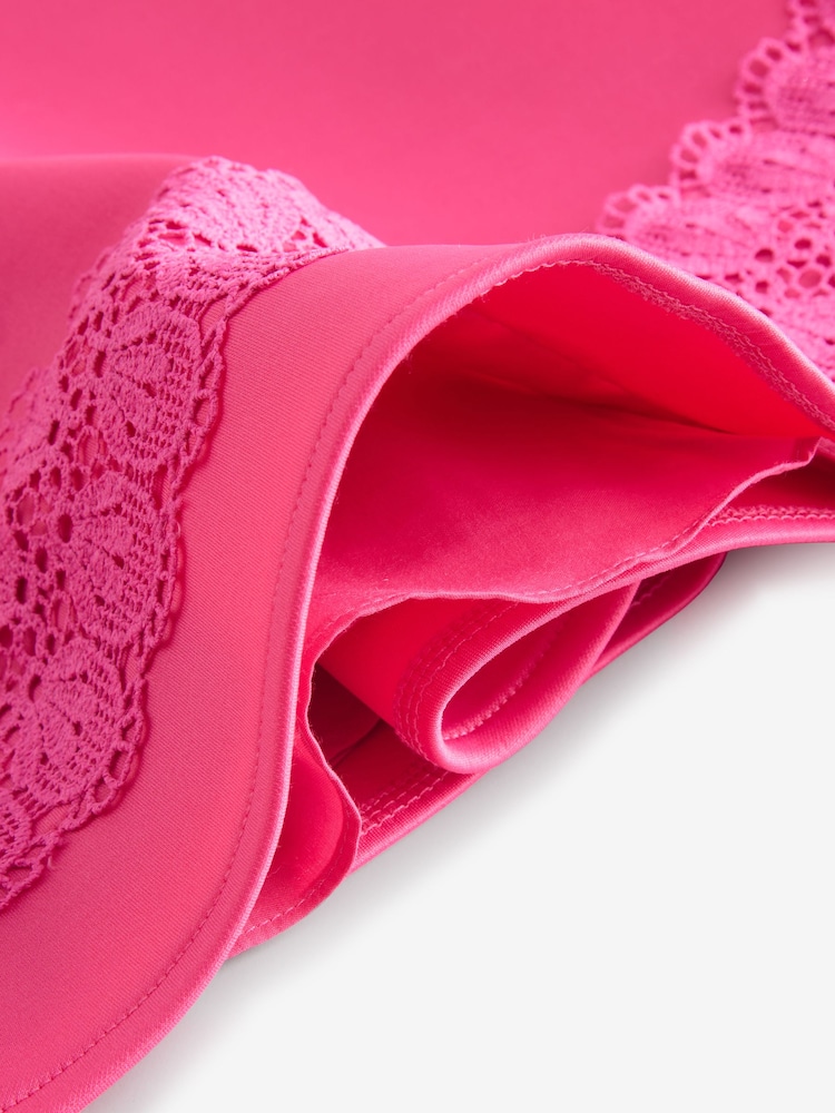 Baker by Ted Baker Pink Lace Detail Scuba Dress - Image 9 of 9 Baker by Ted Baker Pink Lace Detail Scuba Dress - Image 9 of 9