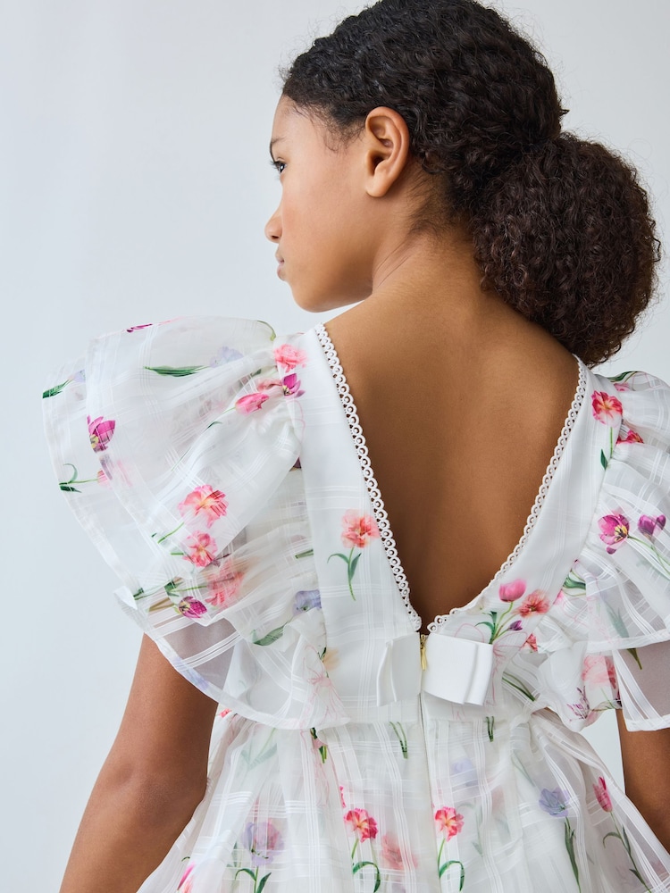 Baker by Ted Baker Floral Burnout Frill Tier Dress - Image 11 of 12
