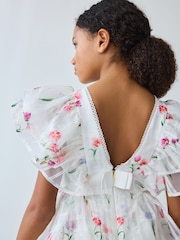 Baker by Ted Baker Floral Burnout Frill Tier Dress - Image 7 of 12