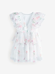Baker by Ted Baker Floral Burnout Frill Tier Dress - Image 9 of 12